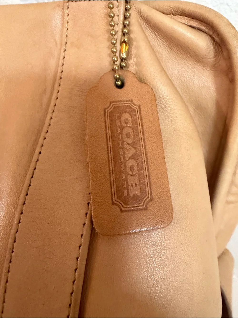Vintage Coach 0846 Tan Leather Satchel Doctor Bag w/ Hangtag